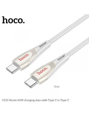 Кабель синхронізації Hoco U133 Type-C to Type-C 60W 1,2m Gray