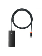 USB-хаб Baseus Lite Series 4-in-1 Type-C (4xUSB 3.0 + 1xType-C) Black (WKQX030401)