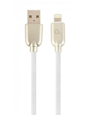 Кабель синхронізації Cablexpert CC-USB2R-AMLM USB to Lightning 1m Gold/White (CC-USB2R-AMLM-1M-W)