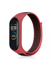 BeCover Nylon Style Mi Band 5/6/7 Червоний Black/Red (705416)
