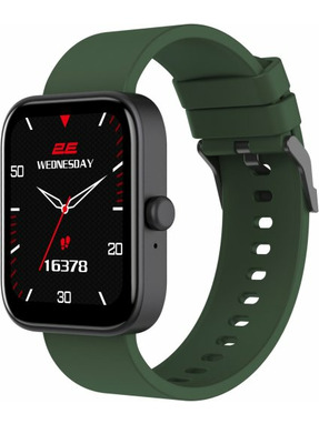 Смарт-годинник 2E Alpha SQ Music Edition 46mm Black/Green (2E-CWW40BKGN-WS)