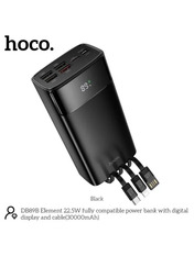 Павербанк Hoco DB89B Element 2xUSB-C + 3xUSB-A 22,5W 30000mAh Black