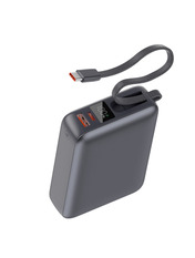 Павербанк Vinga Display Cable 1xUSB-C + 2xUSB-A 45W 20000mAh Black (VPBB2045C)