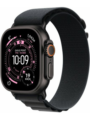Смарт-годинник Apple Watch Ultra 3 49mm Cellular Black Titanium Case with Black Alpine Loop M (MF0V4)