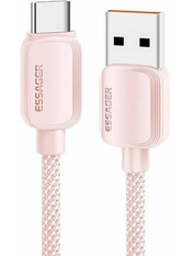 Кабель синхронізації Essager Breeze USB to Type-C 1 Ні Pink 100W 1m Pink (EXC7A-WL04-P)