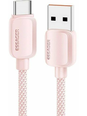 Кабель синхронізації Essager Breeze USB to Type-C 100W 1m Pink (EXC7A-WL04-P)
