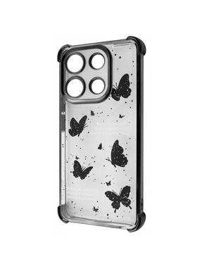 Чохол Wave Winkie для Xiaomi Redmi Note 13 Pro 4G/Poco M6 Pro 4G/Redmi Note 14s Black/Butterfly (6915823974)