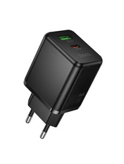 Мережевий зарядний пристрій Hoco C157A Smart 30 Відсутній 1 USB-A + 1 USB-C Black (1 USB-A + 1 USB-C) 30W Black