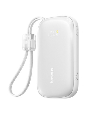 Павербанк Baseus EnerFill Qpow 3 Ultra 1xUSB-C + 1xUSB-A 22,5W 10000mAh White (E0027L01)