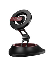 Автомобільний тримач Hoco H90 Tower magnetic Чорний Дифлектор/Панель Black/Red