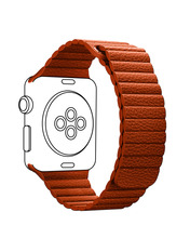 ArmorStandart Leather Loop Apple Watch 42/44/45/49 mm Помаранчевий Orange (ARM57837)