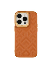 Чохол Kajsa Briquette Collection Rhombus для Apple iPhone 14 Pro Max Brown Brown (6983145720)