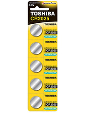 Батарейка Toshiba CR2025 Lithium 5шт (00152702)
