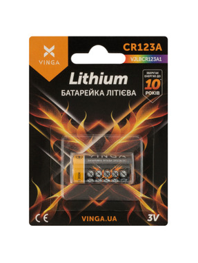 Батарейка Vinga CR123A Lithium 1шт (VJLBCR123A1)