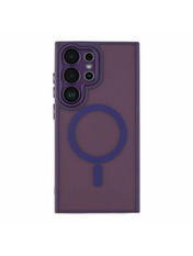Чохол Magnetic Matte Camera Lens with Magsafe для Samsung Galaxy G721 S24 FE Dark Purple