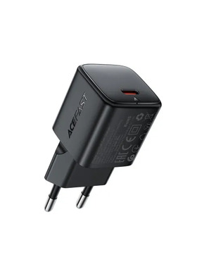 Мережевий зарядний пристрій ACEFAST A117 GAN (1 USB-C) 20W Black (6974316284987)