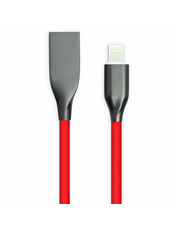Кабель синхронізації PowerPlant USB to Lightning Red 2 2m Red (CA911417)