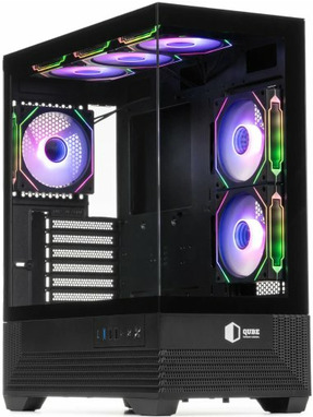Корпус QUBE Fort ARGB Midi-Tower Black (FORT_GBNU3)