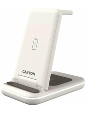 Мережевий зарядний пристрій Canyon WS-304 3in1 Cosmic Latte (1 USB-C) 15W Cosmic Latte