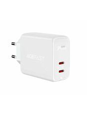 Мережевий зарядний пристрій ACEFAST A9 (2 USB-C) 40W White White