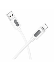 Кабель синхронізації Borofone  BX114 SiliconeUSB to Lightning White 12W 1m White