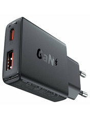 Мережевий зарядний пристрій ACEFAST A69 GaN 1 USB-A + 1 USB-C 30 Black Відсутній (1 USB-A + 1 USB-C) 30W Black