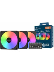 Корпусний вентилятор Montech GF120R V2 ARGB 3-pack Black
