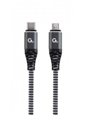 Кабель синхронізації Cablexpert Type-C to Type-C 1,5m Black/White (CC-USB2B-CMMBM-1.5M)