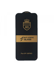 Захисне скло 6D Anti-static для iPhone 15 Pro (OEM) глянсове