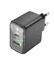 Мережевий зарядний пристрій Hoco CS42A Smart (1 USB-A + 1 USB-C) 30W Black Відсутній Black 1 USB-A + 1 USB-C 30