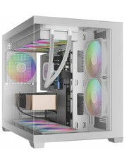 Корпус Gamdias Aura GC10M V2 ARGB Micro-Tower White (4711514503166)