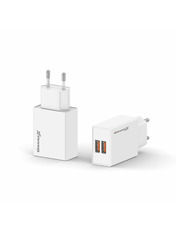 Мережевий зарядний пристрій Grand-X (2 USB-A) 10W White (CH-15W)