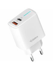 Мережевий зарядний пристрій Gelius Radiance GP-HC058 White Type-C to Type-C 25 1 USB-A + 1 USB-C (1 USB-A + 1 USB-C) 25W + кабель Type-C to Type-C White (101222)