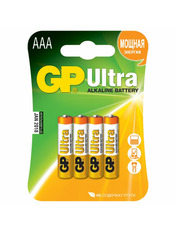 Батарейка GP Ultra AAA Alkaline 4шт (24AU-2UE4)