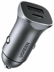 Автомобільний зарядний пристрій Ugreen CD130 30W 1 USB-A + 1 USB-C Gray (40858)