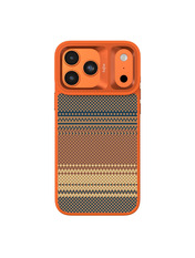 Чохол Kajsa Resort Collection Gradient Stripe with MagSafe Plus B-Ring для Apple iPhone 17 Pro Orange Orange (6937281054)