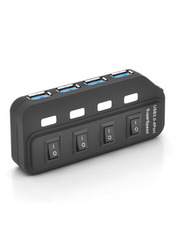 USB-хаб Pino USB-A Black 4xUSB 3.0 (4xUSB 3.0) Black (YT-3H4S / 2TB)