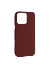 Чохол Flower Liquid Silicone Case MagSafe для Apple iPhone 16 Pro Max Dark Cherry Dark Cherry (6938152407)