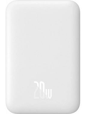 Павербанк Baseus Airpow Magnetic 1xUSB-C 20W 6000mAh White (P10022807213-00)
