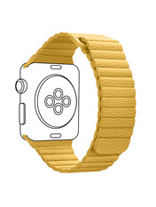ArmorStandart Leather Loop Apple Watch 42/44/45/49 mm Жовтий Yellow (ARM57842)