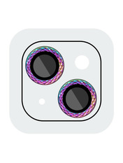 Захисне скло інше Metal Shine для Apple iPhone 15 (6.1") / 15 Plus (6.7") Глянсова BOX глянсове Rainbow