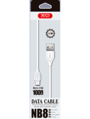 Кабель синхронізації XO NB8 USB to Lightning 10.5W 1m Білий