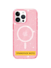 Чохол TPU Galaxy Sparkle MagFit для Apple iPhone 16 Pro Max Pink