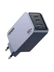 Мережевий зарядний пристрій Ugreen X757 Nexode Pro GaN (1 USB-A + 2 USB-C) 100W Grey (25874)