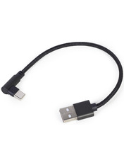 Кабель синхронізації Cablexpert AMCML USB to Type-C 0,2m 90° Black (CC-USB2-AMCML-0.2M)