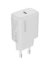 Мережевий зарядний пристрій Canyon OnCharge 250 1 USB-C (1 USB-C) 25W White (CNE-CHA250-01)