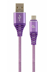 Кабель синхронізації Cablexpert CC-USB2B-AMmBM USB to microUSB Purple 1m Purple (CC-USB2B-AMmBM-1M-PW)