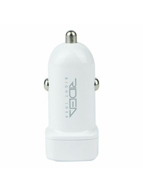 Автомобільний зарядний пристрій Ridea RCC-21 24W 2 USB-A +кабель MicroUSB White