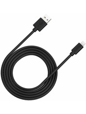 Кабель синхронізації Canyon MFI-12 USB to Lightning Black 2m Black (CNS-MFIC12B)