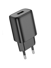 Мережевий зарядний пристрій Hoco C134A (1 USB-A) 12W Black Відсутній Black